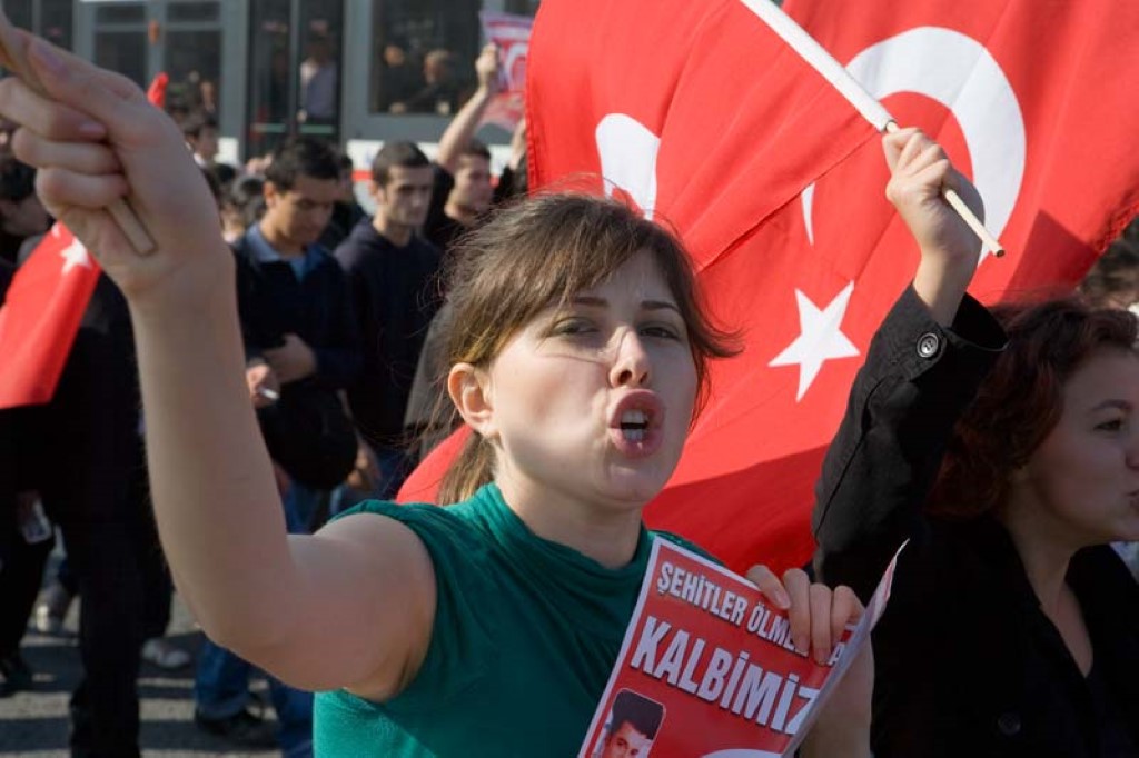 Girl protesting PKK