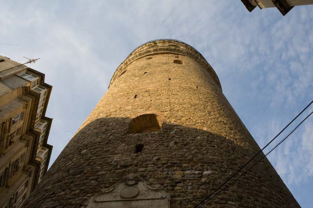 galata tower from below