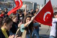 girl with turkish flag
